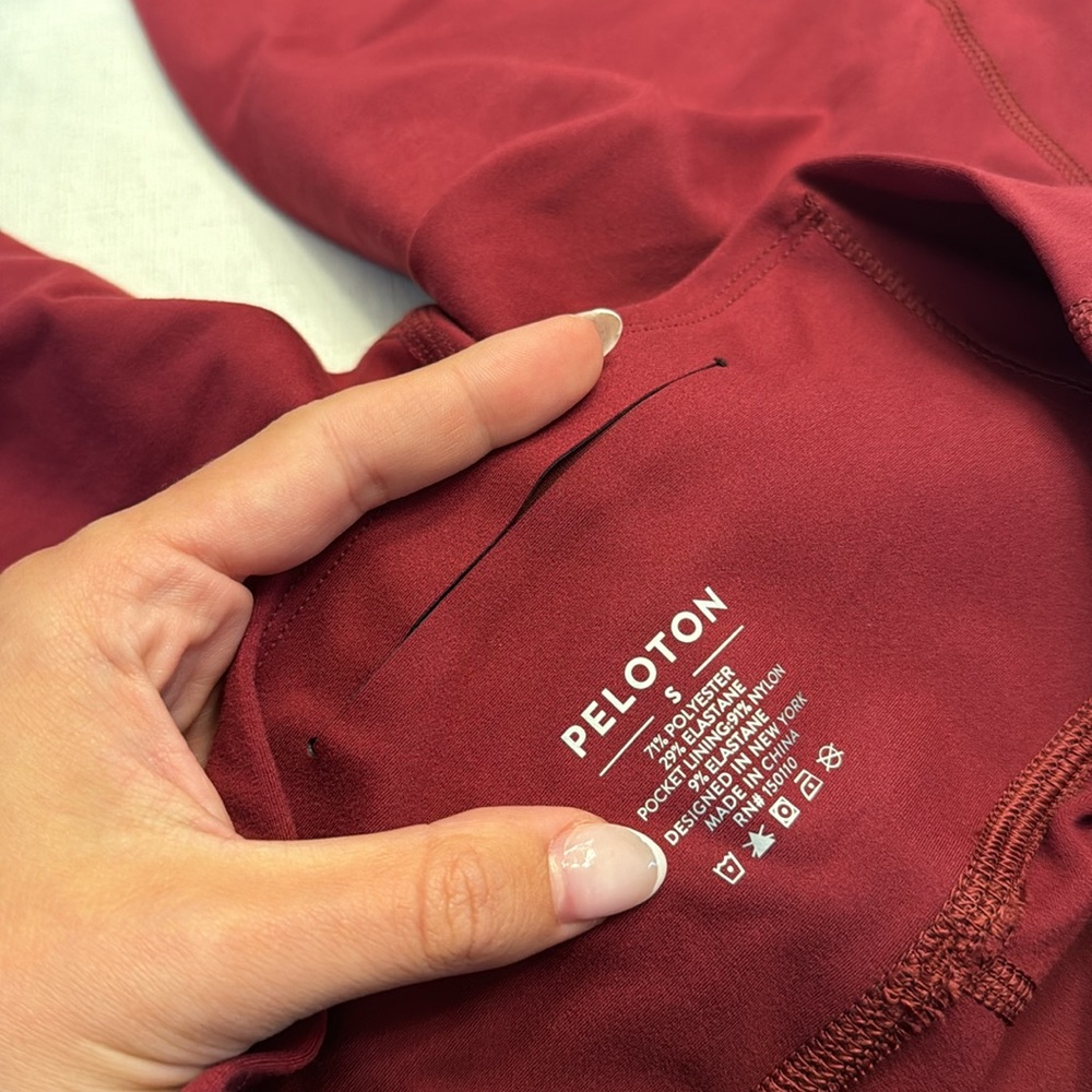 PELOTON Cadent High Rise Pocket Legging Burgundy - Picture 5 of 5